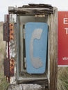 A Weather-beaten Emergency Telephone Used To Call The Coastguard