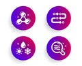 Weather, Chemistry molecule and Methodology icons set. Skin condition sign. Vector