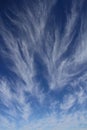 Weather - cirrus uncinus clouds Royalty Free Stock Photo