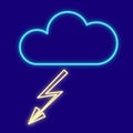 Weather. Cloud and lightning