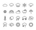 Weather cloud sun icon rain icons symbol snow illustration set clouds forecast climate sky moon sign meteorology cloudy vector win