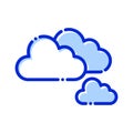 Weather, clouds, forecast, cloudy fully editable vector icon