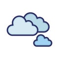 Weather, clouds, forecast, cloudy fully editable vector icon