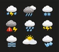 Weather With Clouds Icons