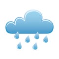 Weather clouds rainy sky icon isolated image