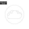 Weather - clouds thin line flat icon
