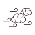 Weather clouds wind forecast line icon style