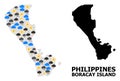 Weather Collage Map of Boracay Island
