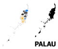 Weather Collage Map of Palau Islands