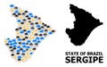 Weather Collage Map of Sergipe State