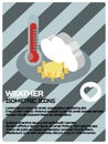 Weather color isometric poster