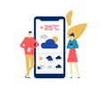 Weather concept - colorful flat design style illustration Royalty Free Stock Photo