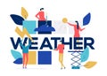 Weather concept - colorful flat design style illustration Royalty Free Stock Photo