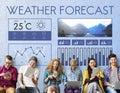 Weather Condition News Report Climate Forecasting Meteorology Te Royalty Free Stock Photo