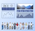 Weather Condition News Report Climate Forecasting Meteorology Te Royalty Free Stock Photo