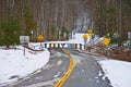 Weather Danger Road Closed Royalty Free Stock Photo