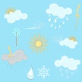 Weather design elements Royalty Free Stock Photo