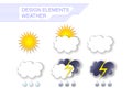 Weather design elements Royalty Free Stock Photo