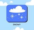 Weather effect snowy vector concept