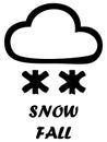 Weather Forecast App Icon for Snow Royalty Free Stock Photo
