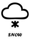 Weather Forecast App Icon for Snow Royalty Free Stock Photo