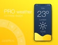Weather Forecast App Ux Ui Design. Stock vector Royalty Free Stock Photo