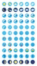 Weather forecast colorful icons set Royalty Free Stock Photo