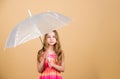 Weather forecast. Fall season. Enjoy rain concept. Waterproof accessory. Rainy days coming. Love rainy days. Kid girl