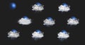 Weather Forecast Icons Set, with Alpha Channel