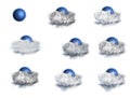 Weather Forecast Icons Set, on a white background