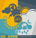 Weather forecast infographic Royalty Free Stock Photo