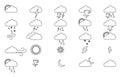 Weather forecast line art. Simple vector modern icon design illustration Royalty Free Stock Photo