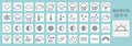 Weather forecast line icons set Royalty Free Stock Photo