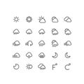 Weather Forecast Mobile and Web Application Button Symbol, Isolated Minimalistic Object, Cloud, Partly Royalty Free Stock Photo