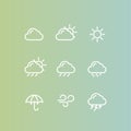 Weather Forecast Mobile and Web Application Button Symbol, Isolated Minimalistic Object Royalty Free Stock Photo