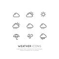 Weather Forecast Mobile and Web Application Button Symbol Royalty Free Stock Photo