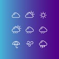 Weather Forecast Mobile and Web Application Button Symbol Royalty Free Stock Photo
