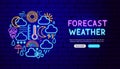 Weather Forecast Neon Banner Design