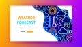 Weather Forecast Neon Landing Page