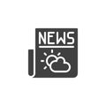 Weather forecast news headline vector icon