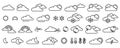 Weather forecast, outline web icon set, vector line icons collection. Meteorology symbols. Editable stroke. Royalty Free Stock Photo