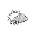 Sketch icon - Forecast partly cloudy