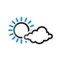 Duo Tone Icon - Forecast partly cloudy