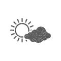 Grunge icon - Forecast partly cloudy