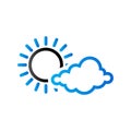 Duo Tone Icon - Forecast partly sunny Royalty Free Stock Photo