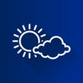 Metro Icon - Forecast partly sunny Royalty Free Stock Photo