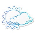 Sticker style icon - Forecast partly sunny