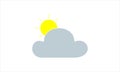 Weather forecast partly sunny icon Royalty Free Stock Photo