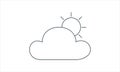 Weather forecast partly sunny icon Royalty Free Stock Photo