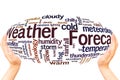 Weather Forecast word cloud hand sphere concept